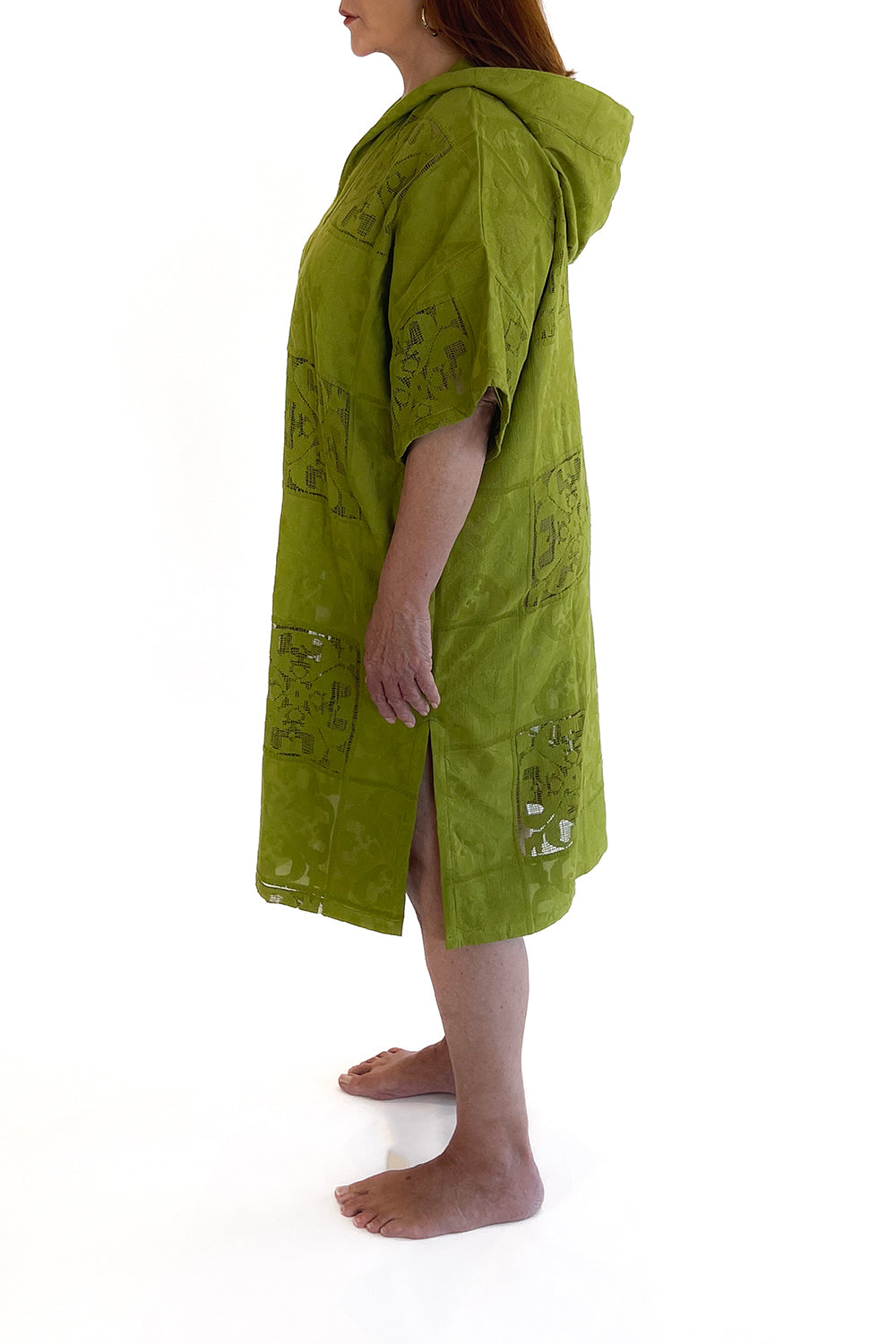 SORRENTO HOODED EMBROIDERY KAFTAN MIDI