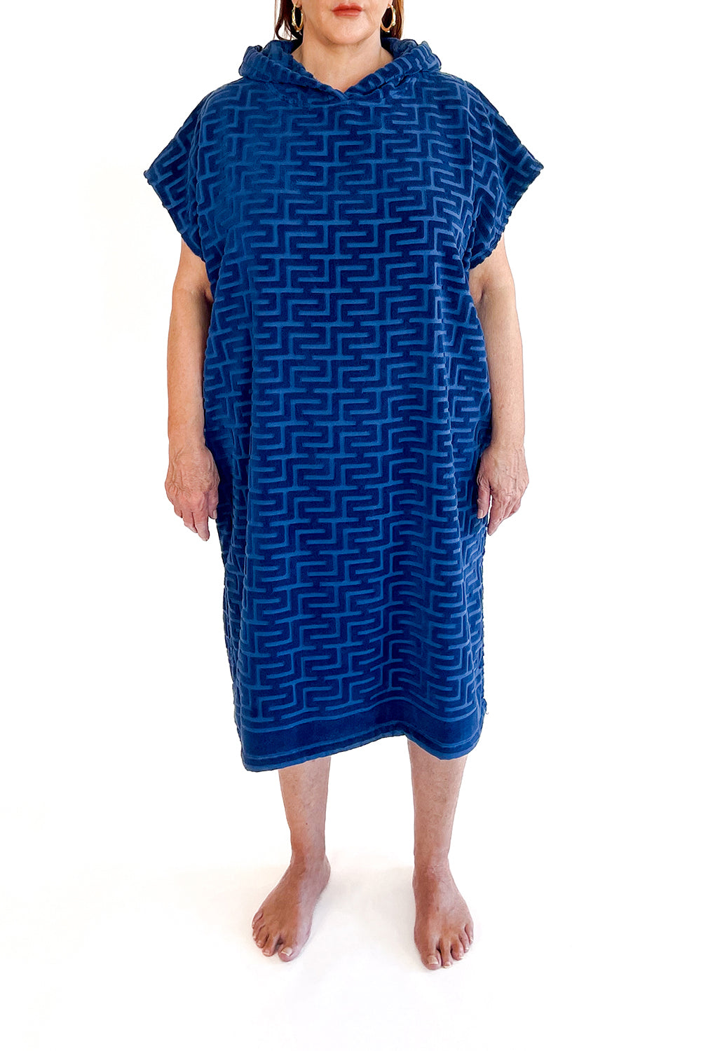 BONDI HOODED JACQUARED KAFTAN MIDI