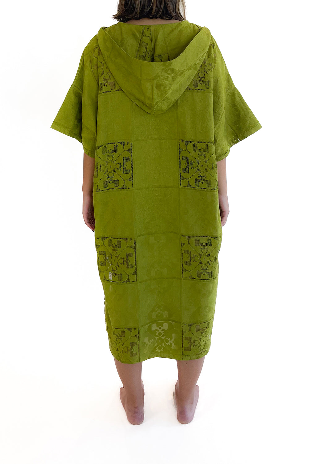 SORRENTO HOODED EMBROIDERY KAFTAN LONG