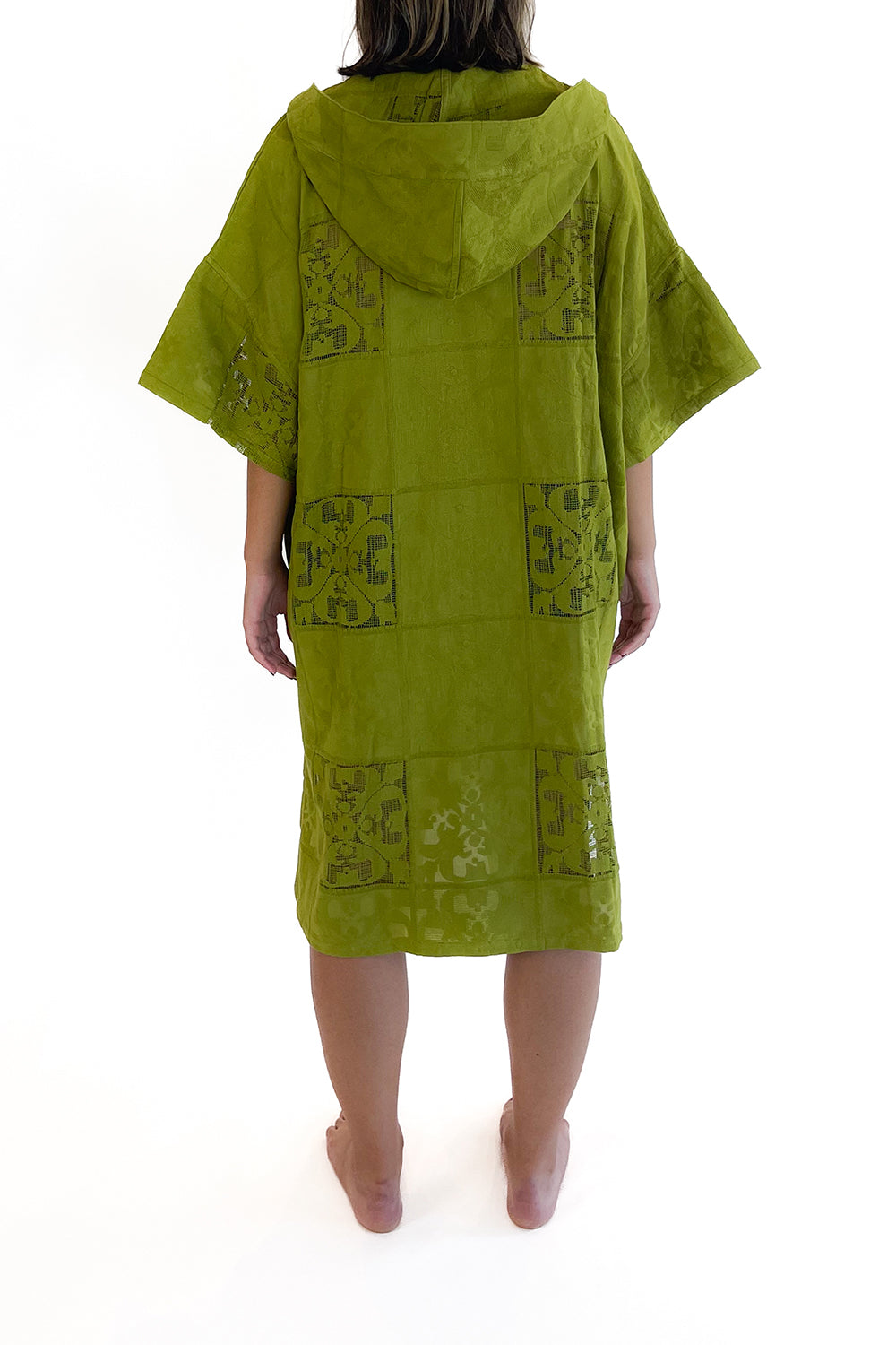 SORRENTO HOODED EMBROIDERY KAFTAN MIDI