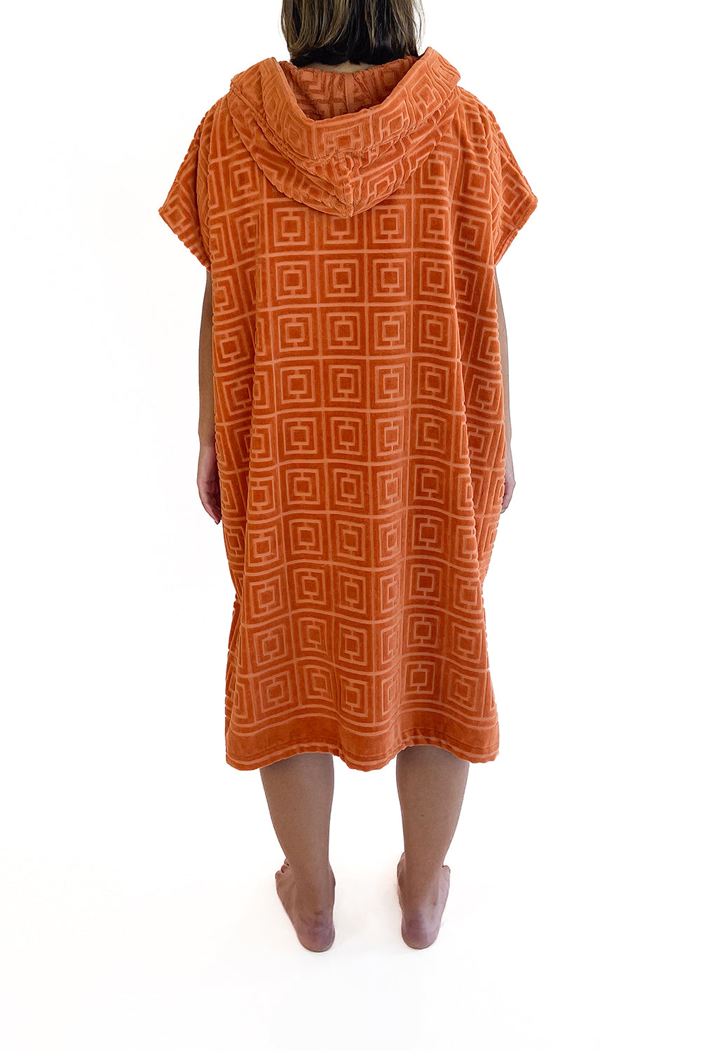 PALOMA HOODED JACQUARED KAFTAN MIDI