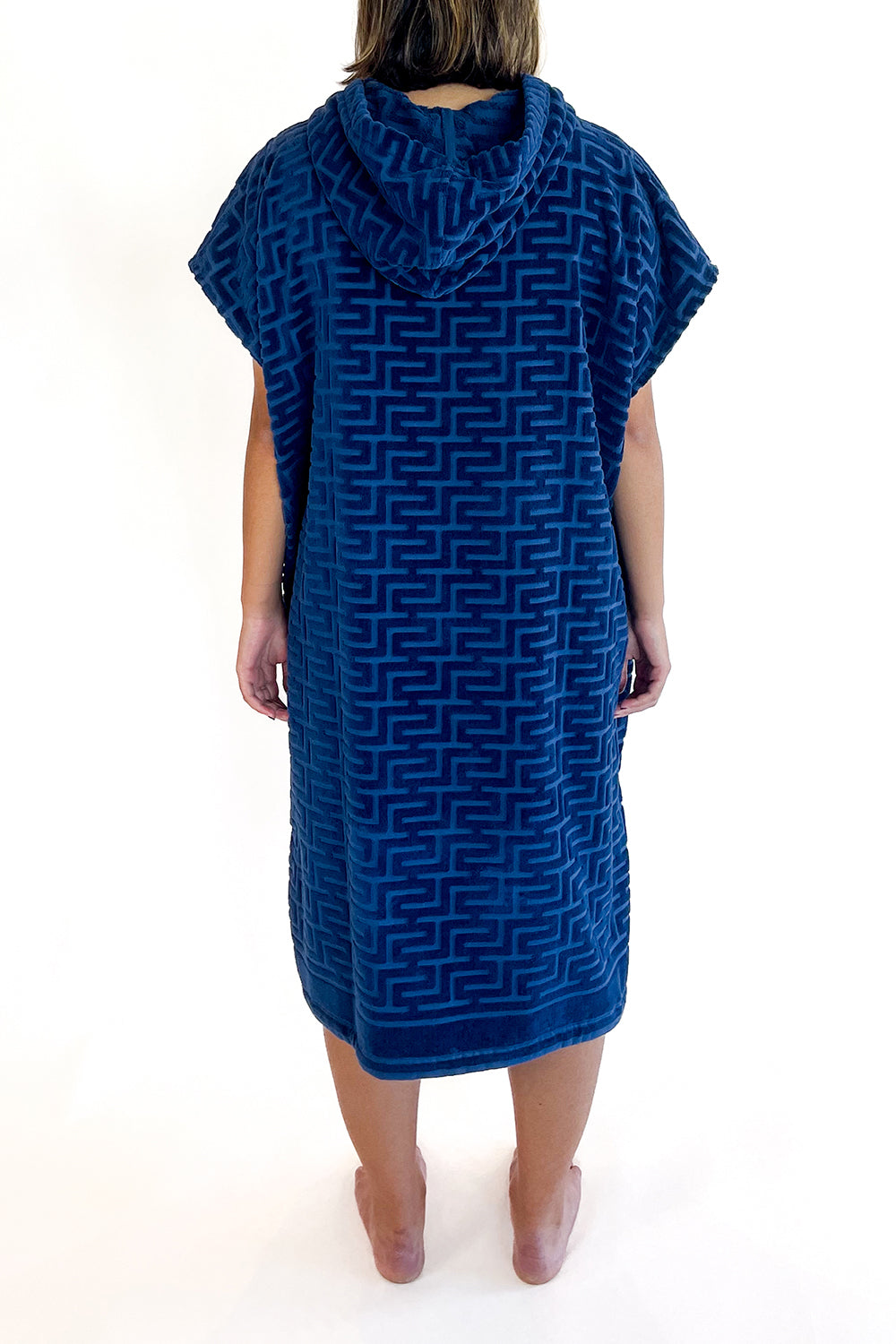 BONDI HOODED JACQUARED KAFTAN MIDI