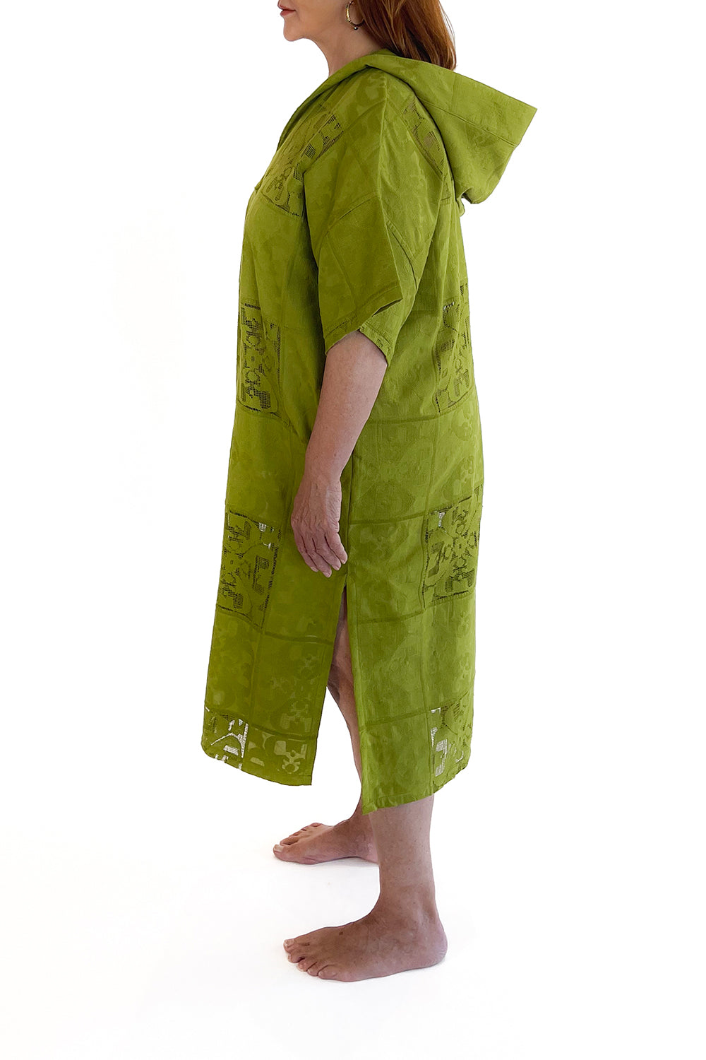 SORRENTO HOODED EMBROIDERY KAFTAN LONG