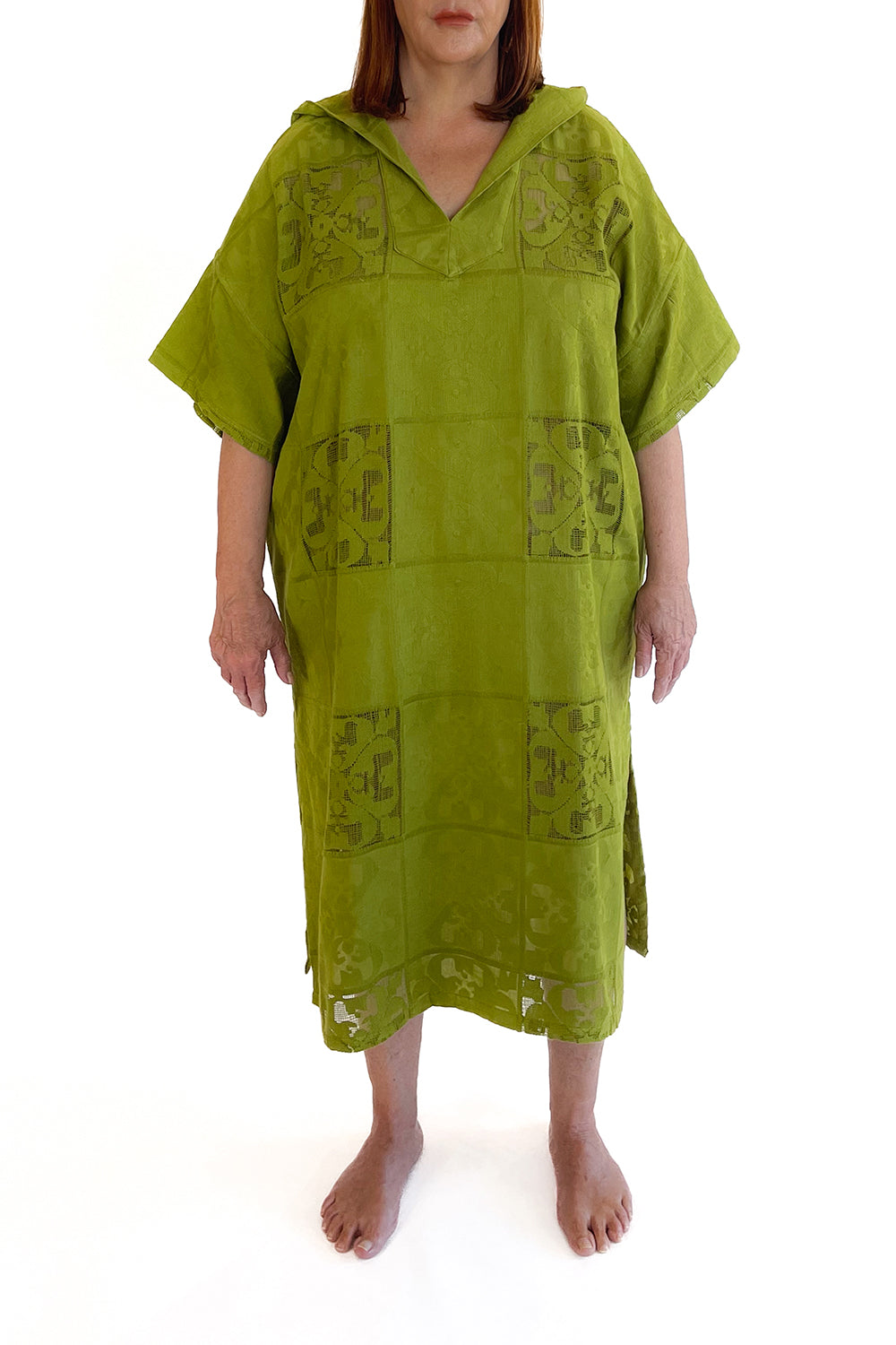 SORRENTO HOODED EMBROIDERY KAFTAN LONG